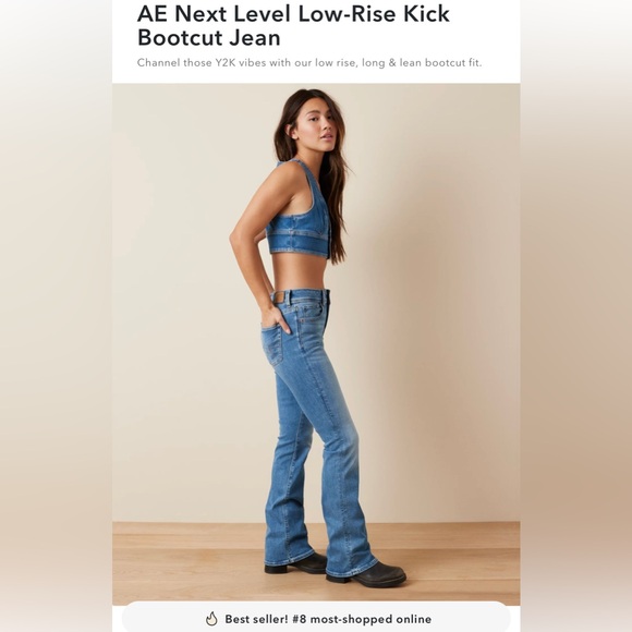 AE Next Level Low-Rise Kick Bootcut Jean - Picture 2 of 8